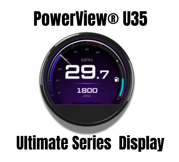 Powerview U35 tactical button displays arranged neatly, emphasizing their advanced technology and practical applications